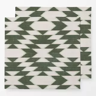 Servietten Diamonds Ikat Darkgreen