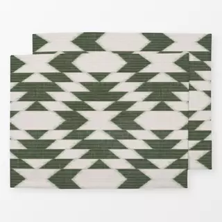 Tischset Diamonds Ikat Darkgreen
