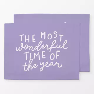 Tischset Wonderful Time lila