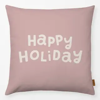 Kissen Happy Holiday rosa
