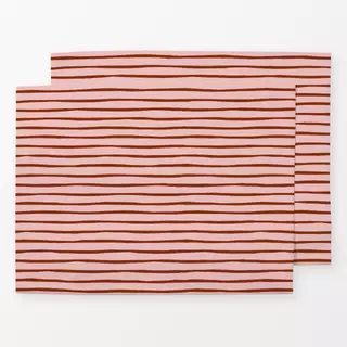 Tischset Fine Lines rust rosé