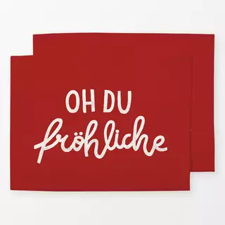 Tischset Oh du Fröhliche Rot
