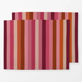 Tischset Multi Streifen Rosa