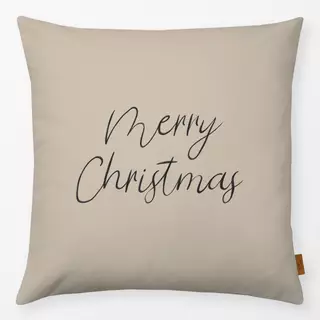 Kissen Merry Christmas beige
