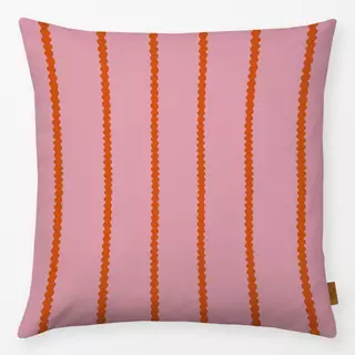 Kissen Streifen Wellen rosa orange