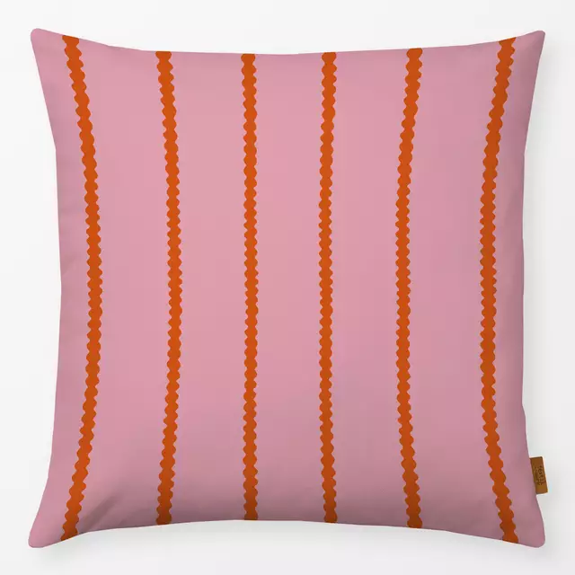 Kissen Streifen Wellen rosa orange von Studio Kesse