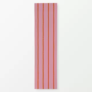 Tischläufer Streifen Wellen rosa orange
