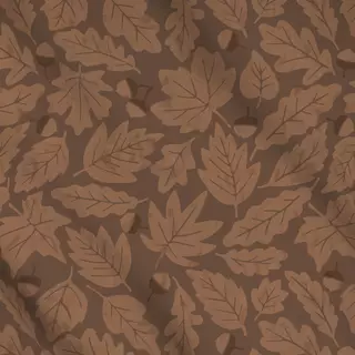 Meterware Herbstblätter braun