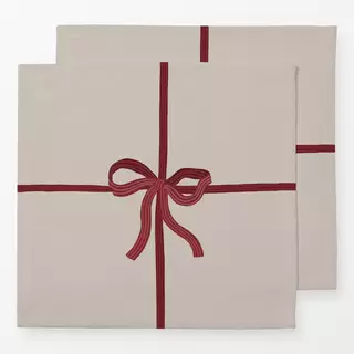 Servietten Weihnachten Schleife rot