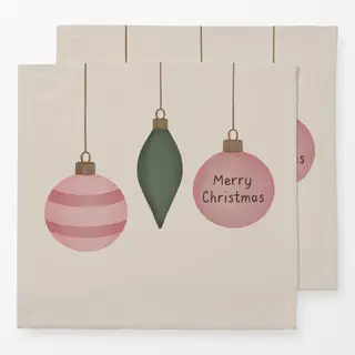 Servietten Weihnachtskugeln
