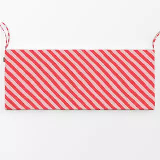 Bankauflage Streifen Brush Diagonal rot