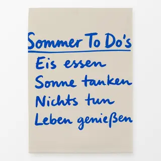 Geschirrtücher Sommer To Dos blau