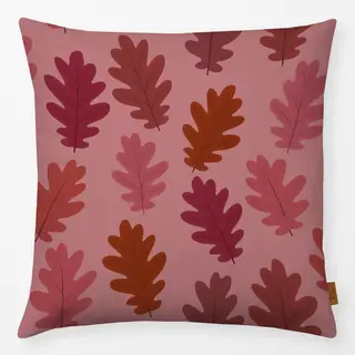Kissen Herbstblätter rosé