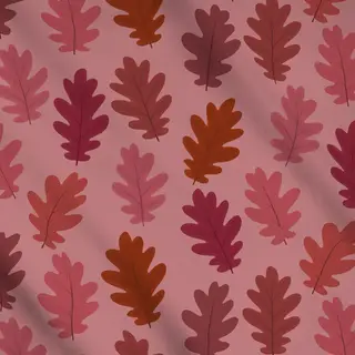 Meterware Herbstblätter rosé