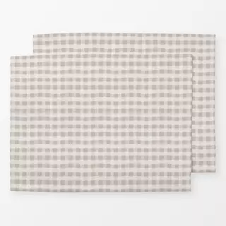Tischset Kleine Karos beige