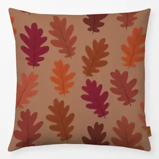 Kissen Herbstblätter caramel