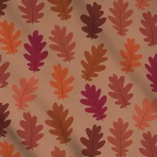 Meterware Herbstblätter caramel