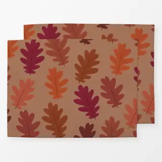Tischset Herbstblätter caramel