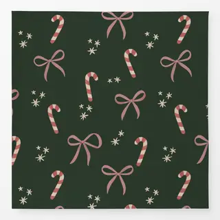 Tischdecke Schleifen Zuckerstangen Sterne