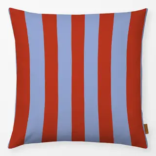 Kissen Streifen blau rot
