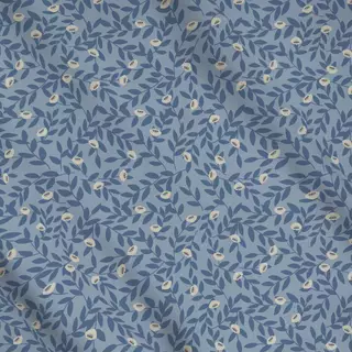 Meterware Ranken Blüten Blau