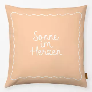 Kissen Sonne im Herzen gelb