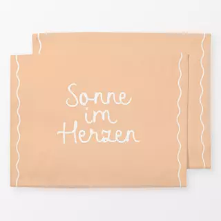 Tischset Sonne im Herzen gelb