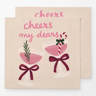 Servietten off-white pink
