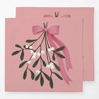 Servietten Mistletoe Schleife