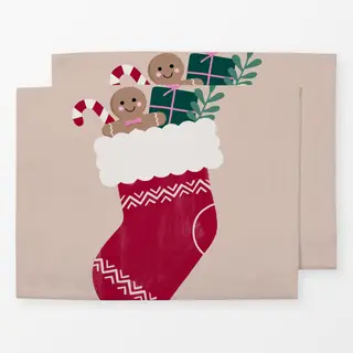 Tischset Weihnachten Socke