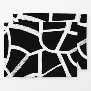 Tischset Abstract Shapes Schwarz