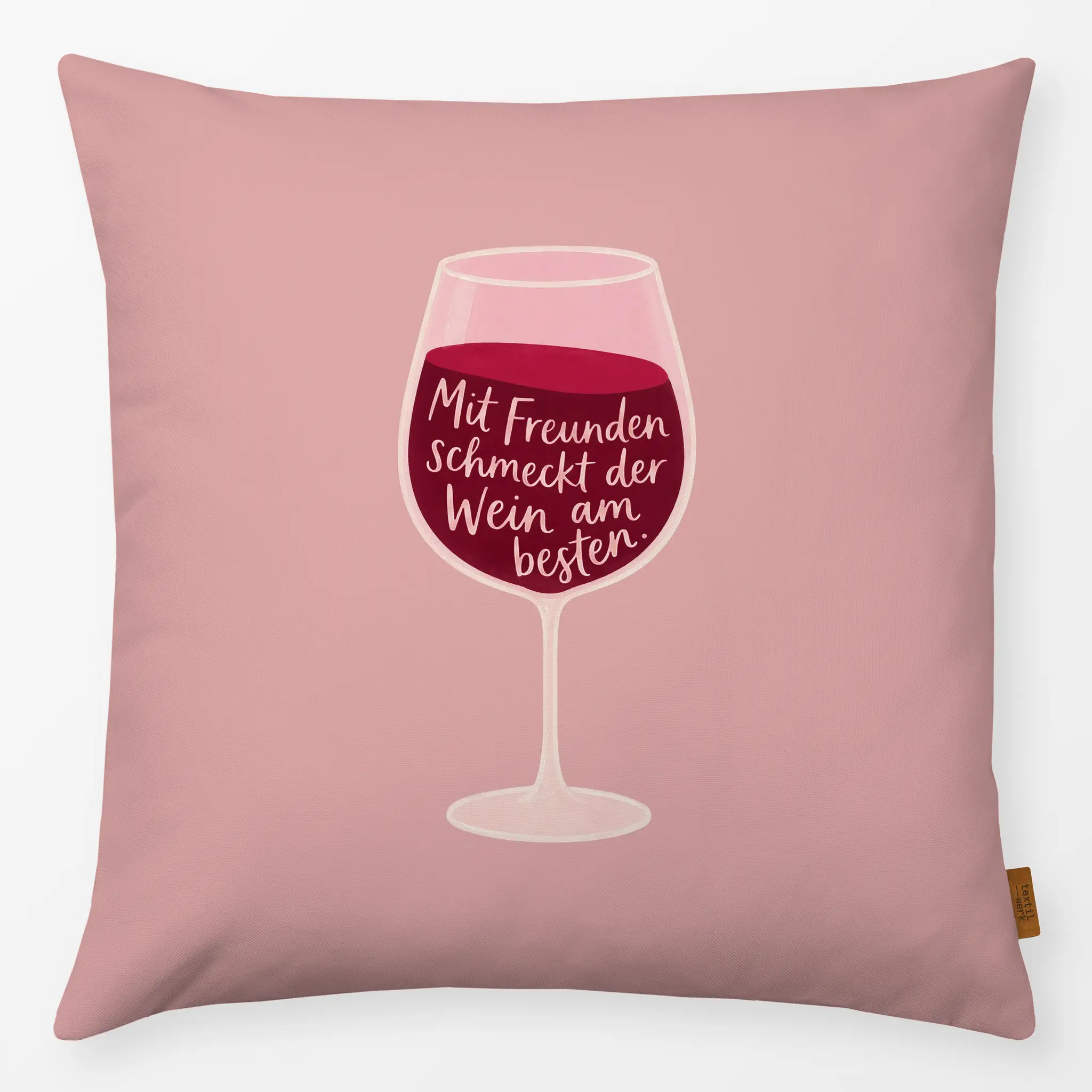 Kissen Kissen Weinglas Rotwein