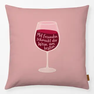Kissen Weinglas Rotwein