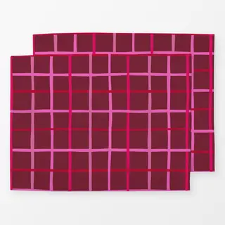 Tischset Karo rot pink