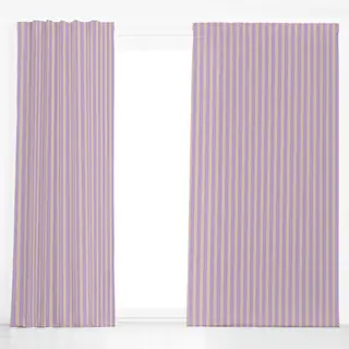 Dekovorhang Streifen lila und Beige
