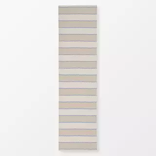 Tischläufer Wellen Streifen beige blau