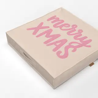 Bodenkissen Merry Xmas rosa