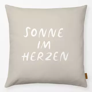 Kissen Sonne im Herzen beige