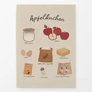 Geschirrtücher Rezept Apfelkuchen