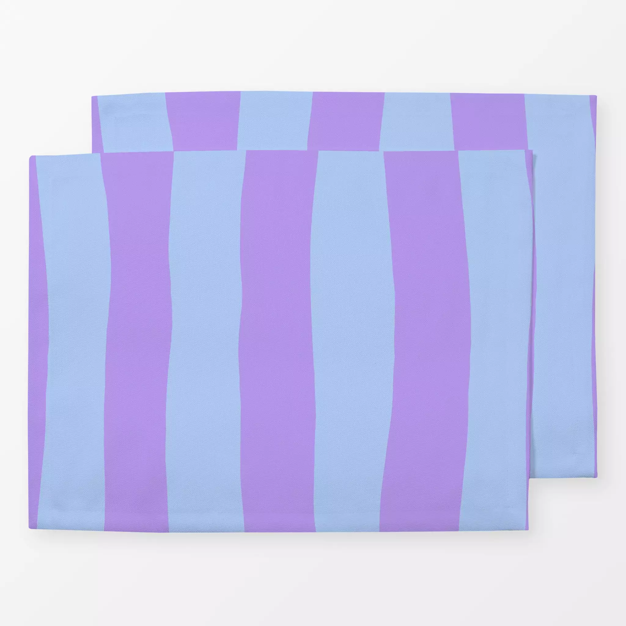 Tischset Blockstreifen Lila Hellblau - Symbole & Muster - von „Studio Kesse"; Linien, Streifen, Sommerblumen, lila, hellblau...