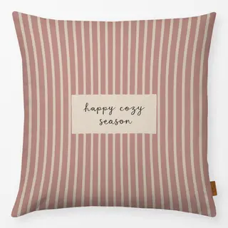 Kissen Happy Cozy Season rosa