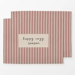 Tischset Happy Cozy Season rosa