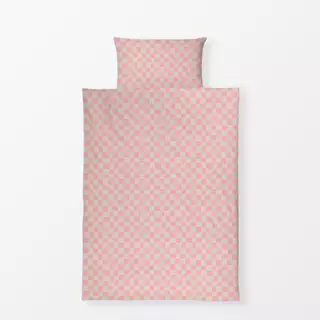 Bettwäsche Karos rosa