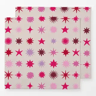 Servietten Sterne pink rosa