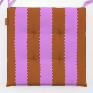 Sitzkissen Wellen Streifen orange Pink