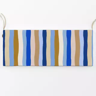 Bankauflage Multicolor Streifen Blau Beige