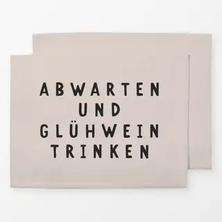 Tischset Glühwein trinken beige