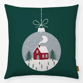 Kissen Weihnachtskugel grün