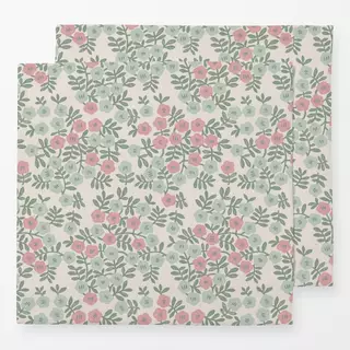 Servietten Small Blossoms green rosé