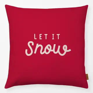 Kissen Let It Snow rot